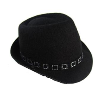 Felt Fedora Dog Hat - Black