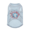 Fireworks Rhinestone Dog Tank Top - Baby Blue