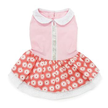 Flower Bling Dog Dress by Dogo - Pink