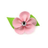 Flower Dog Bow with Alligator Clip - Pearl Pink