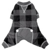 FouFou Buffalo Plaid Dog Pajamas - Gray