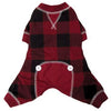 FouFou Buffalo Plaid Dog Pajamas - Red