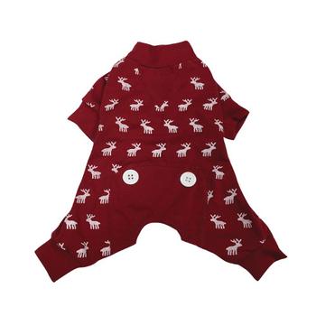 foufou Dog Moose Dog Pajamas - Red