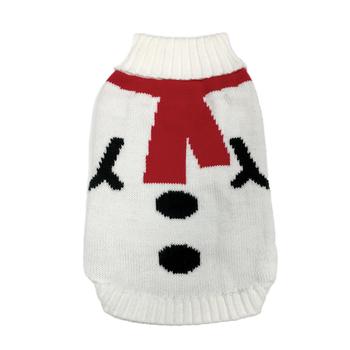 FouFou Dog Ugly Christmas Dog Sweater - White Snowman