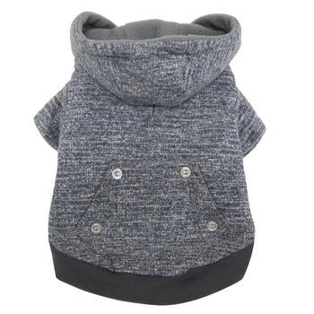 FouFou Heathered Dog Hoodie - Gray