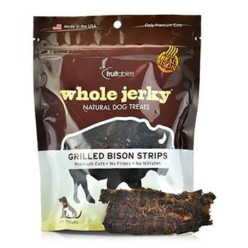 Fruitables Jerky Treats - Grilled Bison Strips - 4 Pet Supply