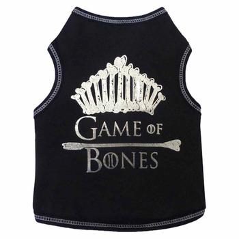 Game of Bones Dog Tank - Black