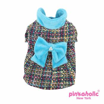 Glee Dog Dress Coat by Pinkaholic - Aqua