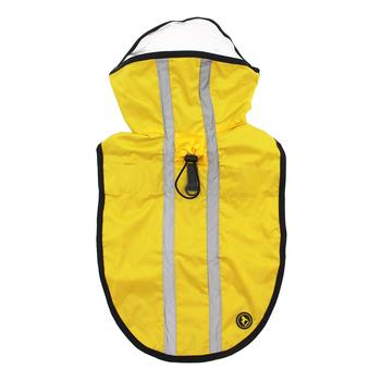 Gooby Adjustable Dog Raincoat - Yellow