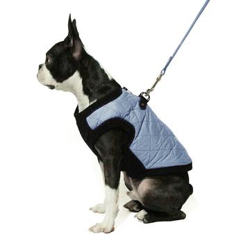 Gooby Fashion Quilted Dog Vest - Gray