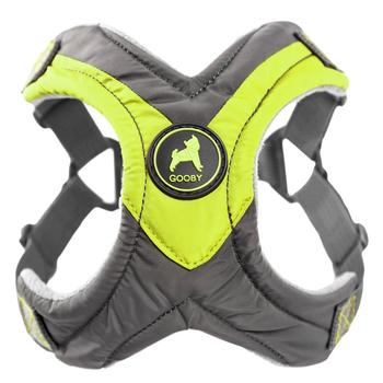 Gooby Trekking Step-in Memory Foam Dog Harness - Lime Green