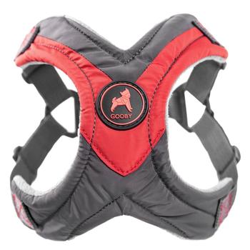 Gooby Trekking Step-in Memory Foam Dog Harness - Red