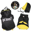 Got Bones? Padded Dog Coat with Removable Hoodie by Klippo