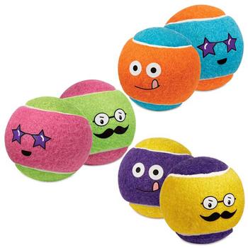 Grriggles Funny Faces Tennis Ball Doy Toy