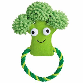 Grriggles Happy Veggies Rope Tug Dog Toy - Broccoli