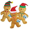 Grriggles Holiday Gingerbread Emoji Men Plush Dog Toys