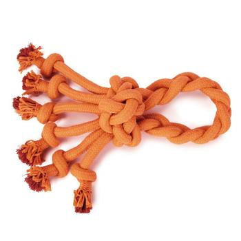 Grriggles Ruff Rope Dog Toy - Orange Loop