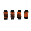 Striped Halloween Dog Leg Warmers - Orange and Black