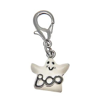 Halloween Dog Collar Charm - Ghost Lobster Claw