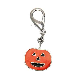 Dog Collar Charm - Pumpkin Lobster Claw