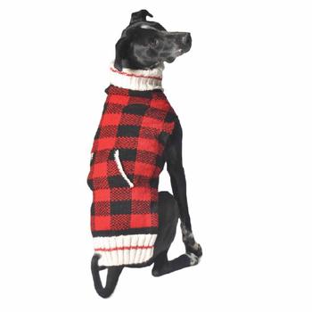 Handmade Buffalo Plaid Wool Dog Sweater