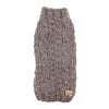 Handmade Cable Knit Wool Dog Sweater - Gray