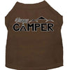 Happy Camper Screen Print Dog Shirt - Brown