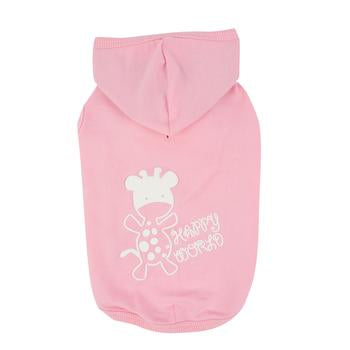 Happy World Hooded Dog Shirt by Puppia - Pink