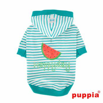 Happyday Hooded Dog Shirt by Puppia - Aqua