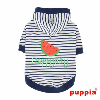 Happyday Hooded Dog Shirt by Puppia - Navy