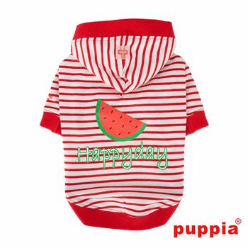 Happyday Hooded Dog Shirt by Puppia - Red