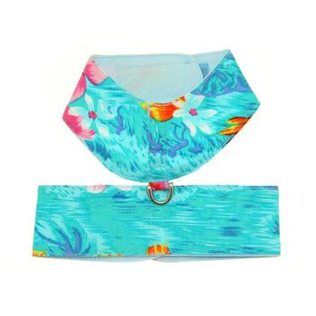 Hawaiian Print Dog Harness - Blue