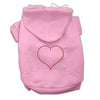 Heart and Crossbones Rhinestone Dog Hoodie - Pink