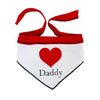 Heart Daddy Dog Bandana Scarf