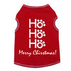 HO HO HO Merry Christmas Dog Tank - Red