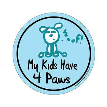 My Kids Have 4 Paws Circle Magnet