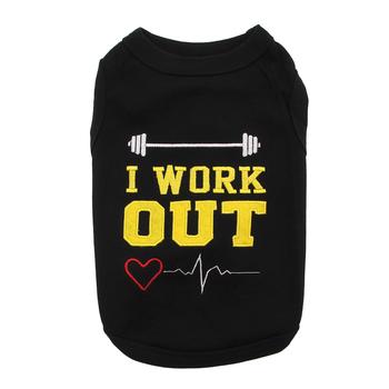 I Work Out Dog Tank by Parisian Pet - Black