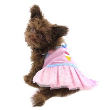 Ice Cream Dog Sundress - Pink