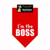 I'm the Boss Dog Bandana - Red