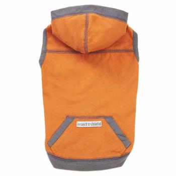 Insect Shield Sleeveless Dog Hoodie - Carrot