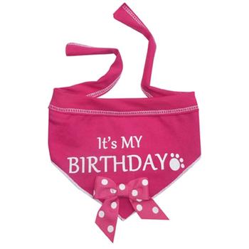 It's My Birthday Dog Bandana Scarf - Pink