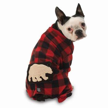 Jackson Polar Bear Dog Pajamas - Red/Black