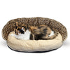 Plush Bolster Sleeper Pet Bed - Leopard