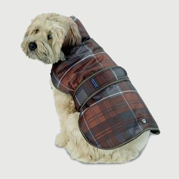 Kodiak Dog Coat - Bronze Plaid