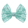 Lace and Crystals Dog Bow - Aqua