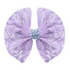 Lace and Crystals Dog Bow - Lavender