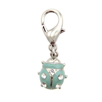 Ladybug D-Ring Pet Collar Charm by FouFou Dog - Mint