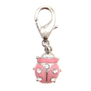 Ladybug D-Ring Pet Collar Charm by FouFou Dog - Pink