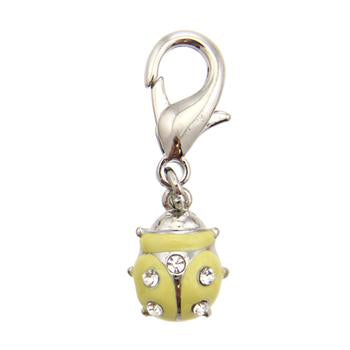 Ladybug D-Ring Pet Collar Charm by FouFou Dog - Yellow