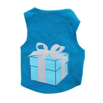 Little Blue Box Dog Tank by Daisy and Lucy - Blue